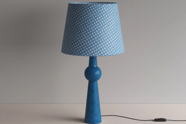 The Soft and Soothing Glow of a Light Blue Table Lamp Shade