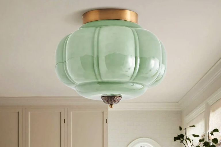Timeless Elegance: Vintage Glass Flush Mount Ceiling Light