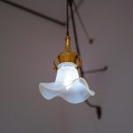 Photo Scandinavian frosted glass pendant